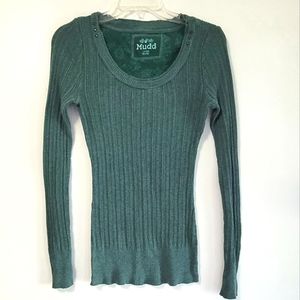 Mudd Green Long Sleeve Sweater Juniors Size Large